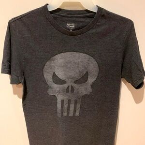 Marvel Comics Punisher Graphic Charcoal Skull Tee